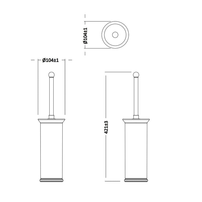 Burlington Freestanding Toilet Brush Holder - Toilet Brushes
