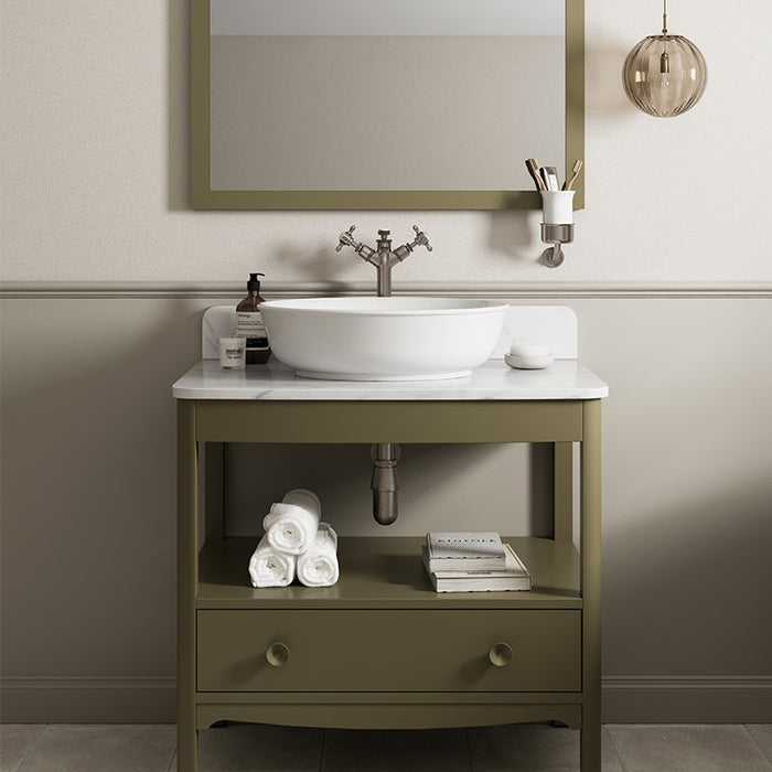 Burlington Guild 1 Drawer Floorstanding Vanity Unit With Worktop