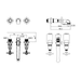 Burlington Guild 3 Hole Wall Mounted Bath Tap - Wall