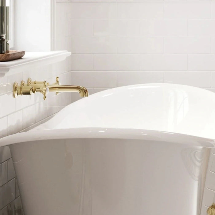 Burlington Guild 3 Hole Wall Mounted Bath Tap - Wall