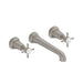 Burlington Guild 3 Hole Wall Mounted Bath Tap - Brushed
