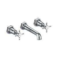 Burlington Guild 3 Hole Wall Mounted Bath Tap - Chrome