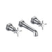 Burlington Guild 3 Hole Wall Mounted Bath Tap - Chrome
