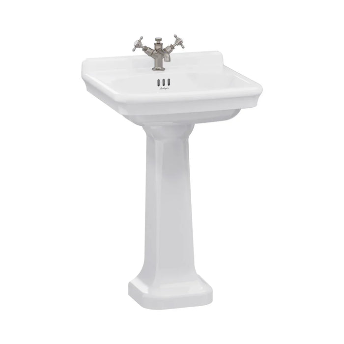 Burlington Guild Basin With Full Pedestal - White - 1