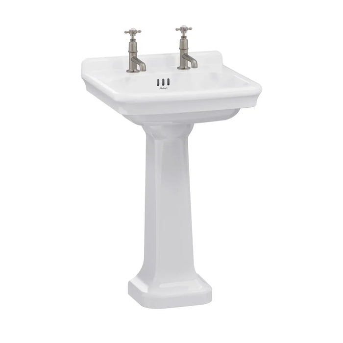 Burlington Guild Basin With Full Pedestal - White - 2