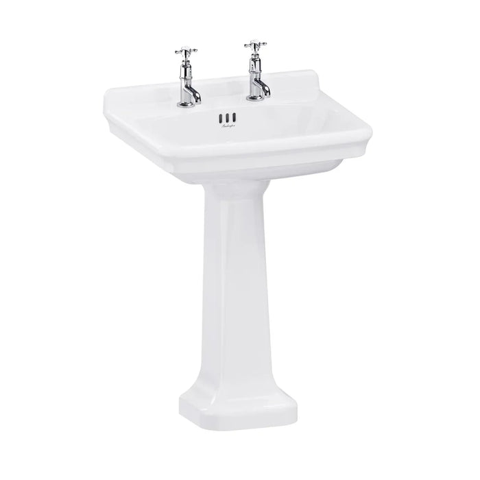 Burlington Guild Basin With Full Pedestal - White - 2