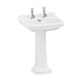 Burlington Guild Basin With Full Pedestal - White - 2