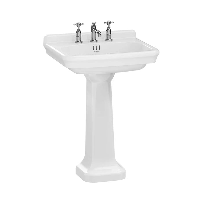Burlington Guild Basin With Full Pedestal - White - 3