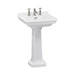 Burlington Guild Basin With Full Pedestal - White - 3