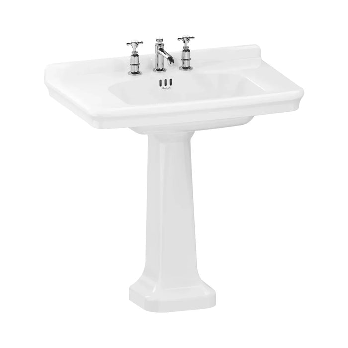 Burlington Guild Basin With Full Pedestal - White - 3
