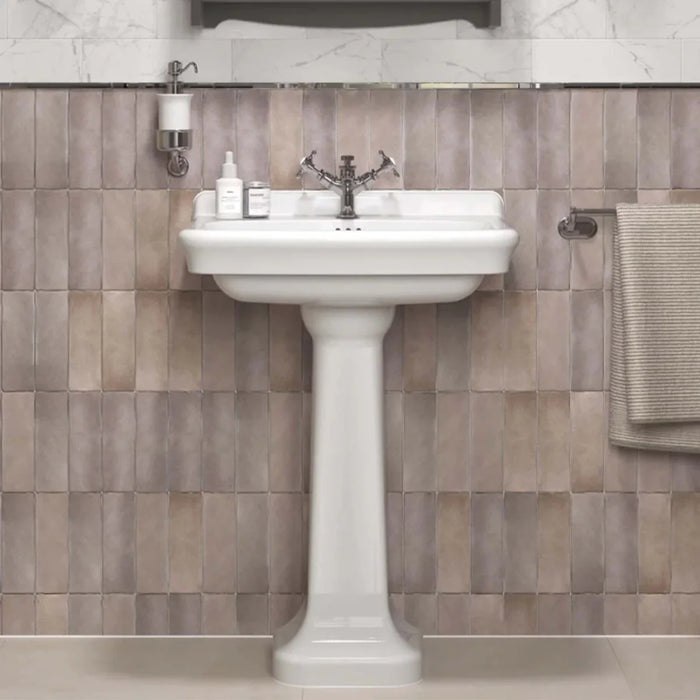 Burlington Guild Basin With Full Pedestal - White - Full