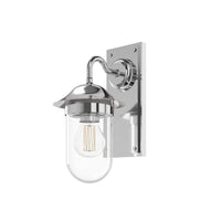Burlington Guild Clear Glass Wall Light - Chrome - Bathroom