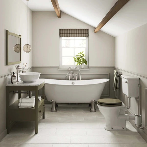 Burlington Guild Low Level Toilet With Lever Cistern and Flush Kit