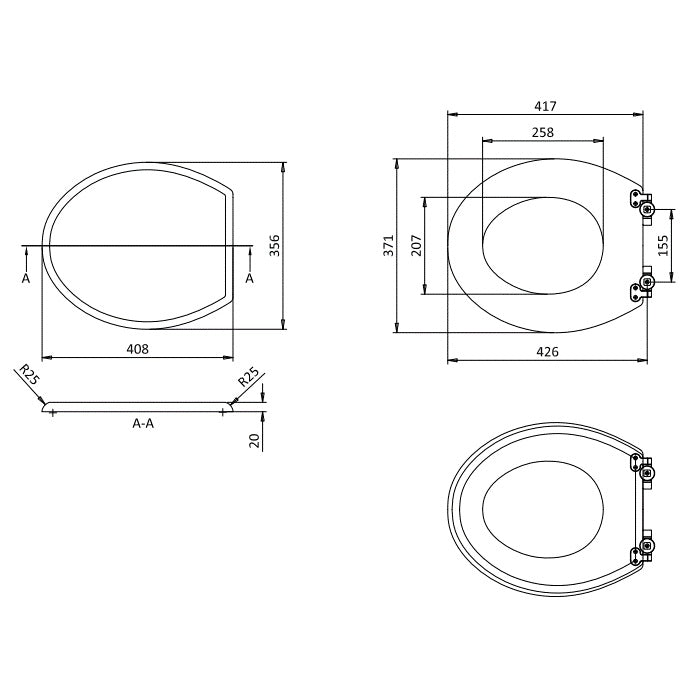 Burlington Guild Soft Close Toilet Seat - Toilet Seats