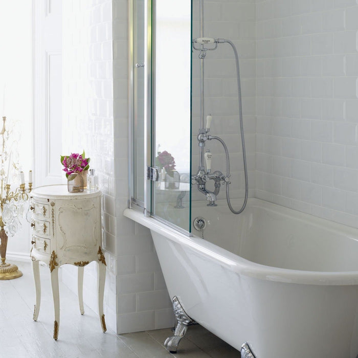 Burlington Hampton Back to Wall Showering Bath with Legs