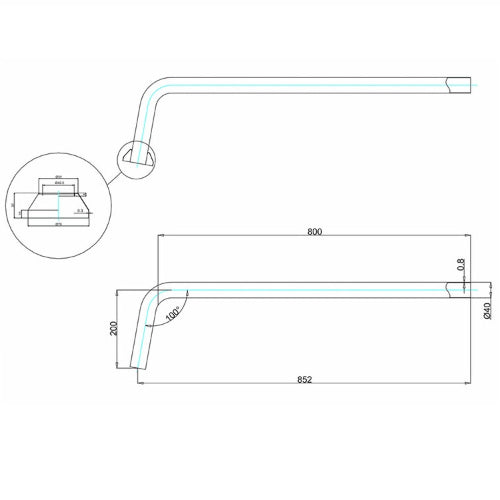 Burlington P Trap Connection Pipe - Toilet Accessories