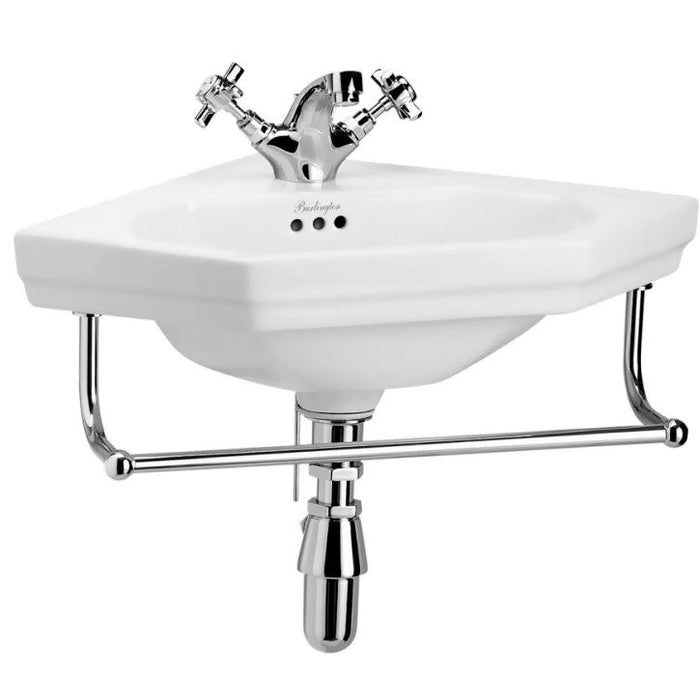 Burlington Pentagon Wall Hung 596mm Corner Basin - Yes
