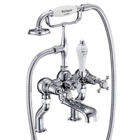 Burlington Quarter Turn Bath Shower Mixer Tap With Unions
