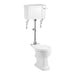 Burlington Rimless Medium Level Traditional Toilet - Chrome