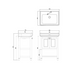Burlington Riviera 2 Doors Floor Standing Vanity Unit