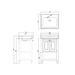 Burlington Riviera 2 Doors Floor Standing Vanity Unit