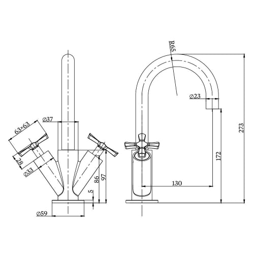 Burlington Riviera Basin Mixer Tap - Taps