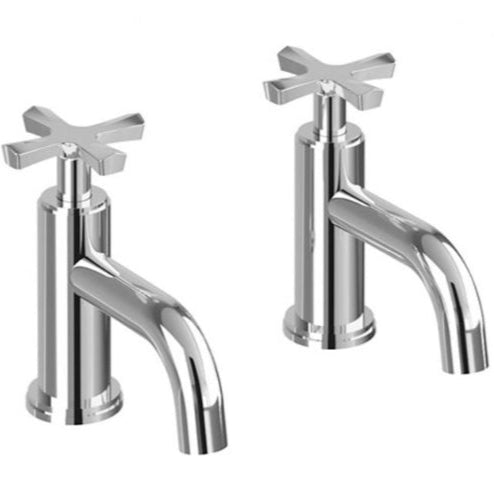 Burlington Riviera Basin Pillar Taps Pair - Chrome