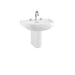 Burlington Riviera D shape Basin With Semi Pedestal - 3