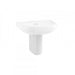 Burlington Riviera D shape Basin With Semi Pedestal