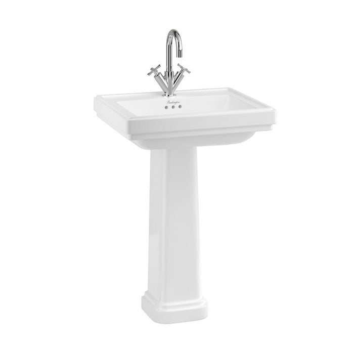 Burlington Riviera Rectangular Basin With Full Pedestal