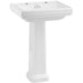 Burlington Riviera Rectangular Basin With Full Pedestal