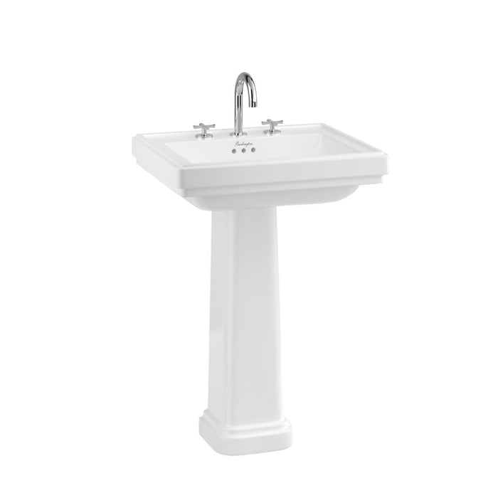 Burlington Riviera Rectangular Basin With Full Pedestal