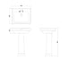 Burlington Riviera Rectangular Basin With Full Pedestal