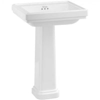 Burlington Riviera Rectangular Basin With Full Pedestal
