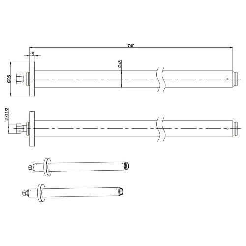 Burlington Riviera Stand Pipes - & Shrouds