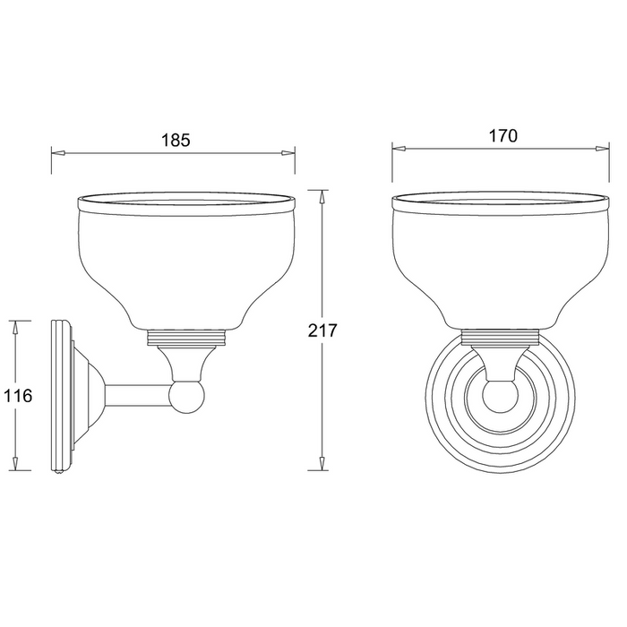 Burlington Round Traditional Bathroom Light With Base