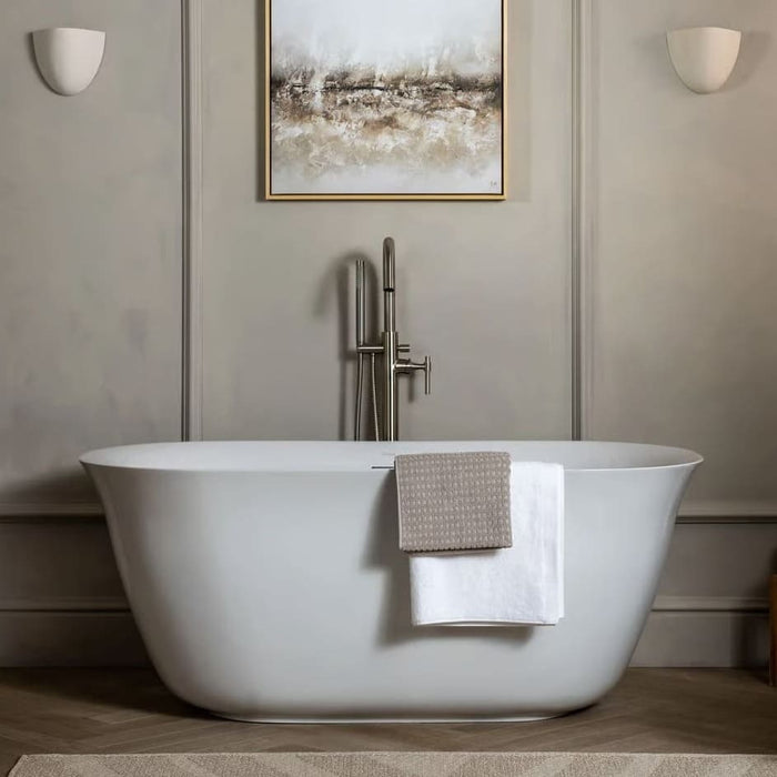 Burlington Strand Double Ended Acrylic Freestanding Bath - White