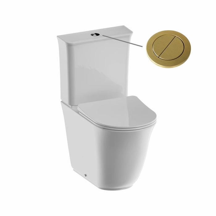 Burlington Strand Rimless Close Coupled Toilet with Cistern & Soft Close Seat