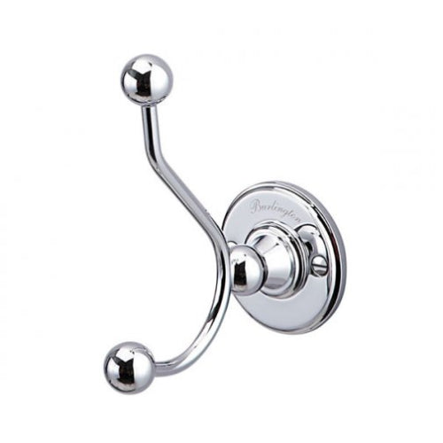 Burlington Traditional Double Robe Hook - Chrome Hooks