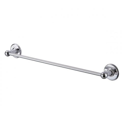 Burlington Traditional Single Towel Rail Chrome - Rings