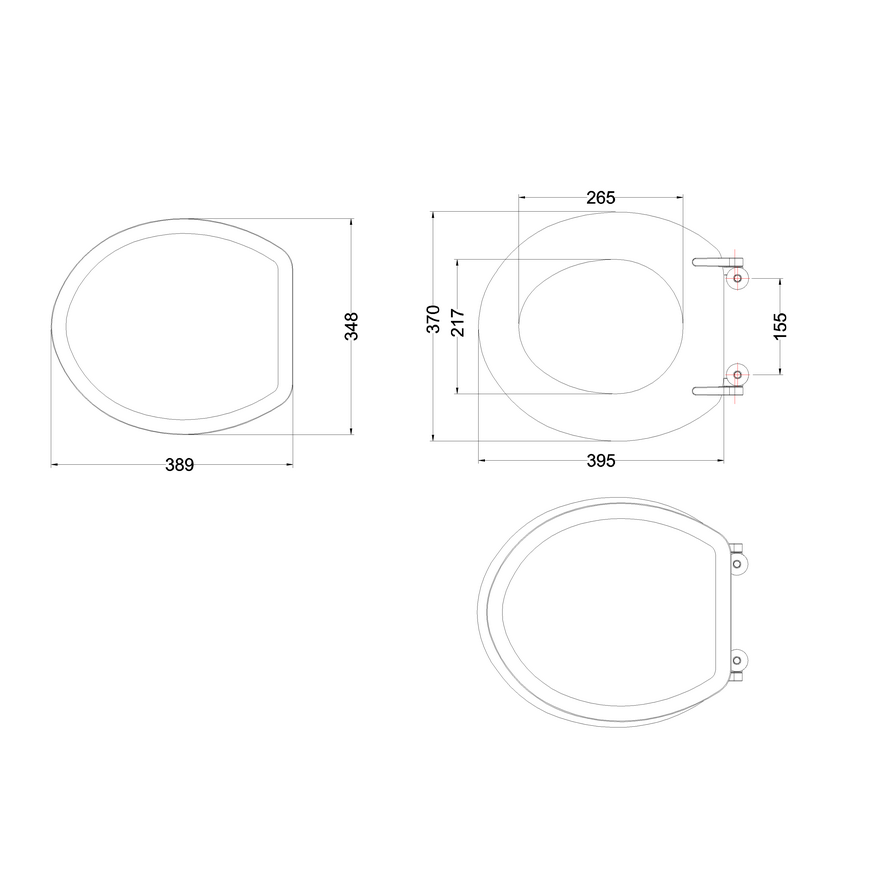 Burlington Traditional Soft Close Toilet Seat - Seats