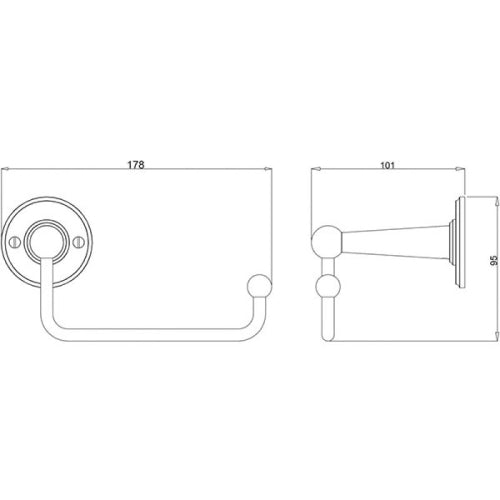 Burlington Traditional Toilet Roll Holder Chrome - Holders