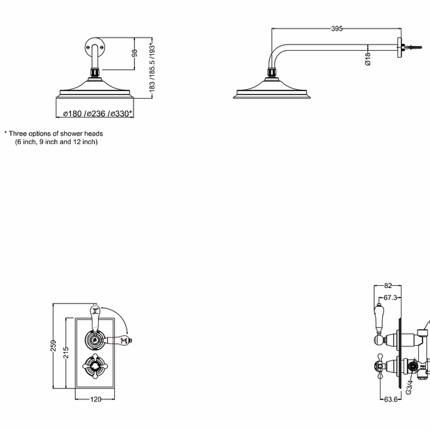Burlington Trent Single Outlet Concealed Shower Mixer Valve
