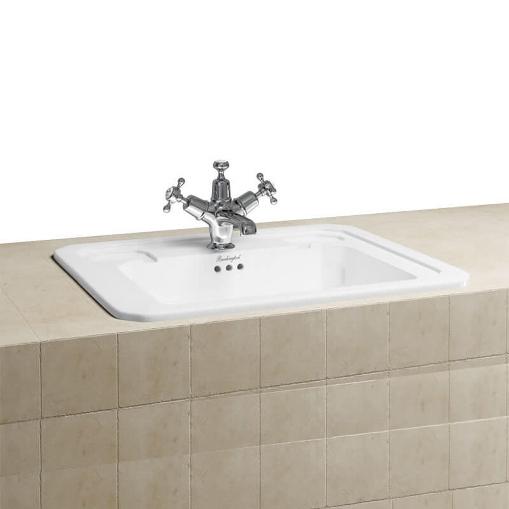 Burlington 540mm Inset Basin - White — Bathroom Outlet