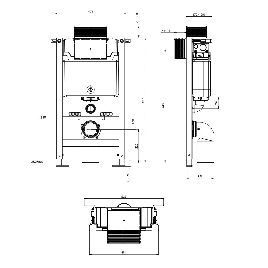 Burlington Wall Hung Concealed Cistern Frame