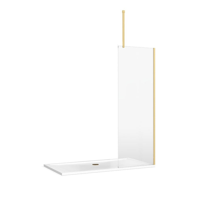 Burlington Wetroom Panel Shower Screen Gold - Wet Room