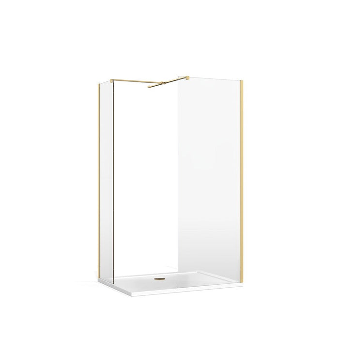 Burlington Wetroom Panel Shower Screen Gold - 255mm / T