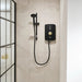 Triton Amore Electric Shower - 9.5kW - Brushed Brass/Black