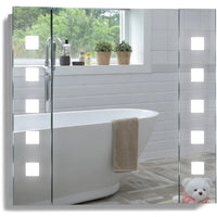 Atom LED Illuminated Mirror Cabinet - 600mm x 650mm