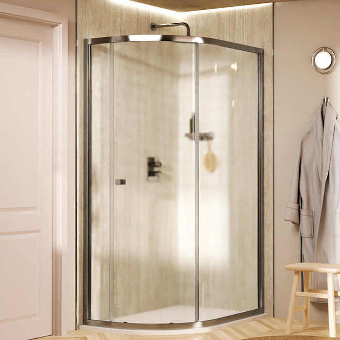 Crosswater Clear 6 Single Door Offset Quadrant Shower Enclosure
